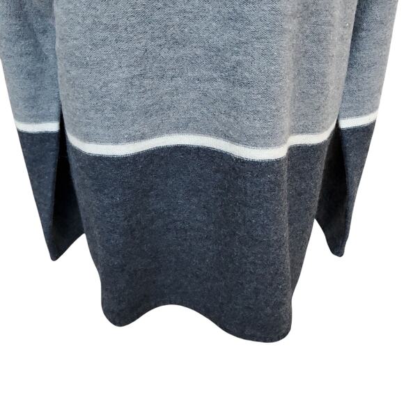 Vintage Pendleton Red Gray Wide Stripe Merino Wool Sweater Whipstitch V-neck M - Picture 5 of 13